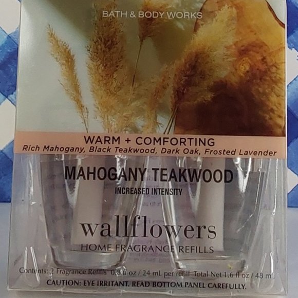 BATH & BODY WORKS 'MAHOGANY TEAKWOOD' WALLFLOWERS PLUG-IN REFILLS 2-PACK - Picture 15 of 16